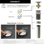 STYLISH D-702B2 Pop-Up Bathroom Sink Drains Set - Image 3