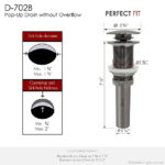 STYLISH D-702B2 Pop-Up Bathroom Sink Drains Set - Image 5