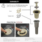 STYLISH D-703G2 Stainless Steel Bathroom Sink Pop-Up Drain - Image 6