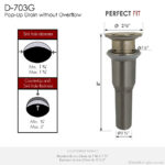 STYLISH D-703G2 Stainless Steel Bathroom Sink Pop-Up Drain - Image 8