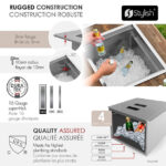 STYLISH E-120 MORAINE 20-inch Workstation Kitchen Sink - Image 4
