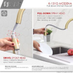 STYLISH K131GS01G MODENA Kitchen Faucet & Soap Dispenser - Image 4