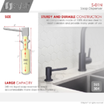 STYLISH K131NS01N MODENA Kitchen Faucet & Soap Dispenser - Image 7