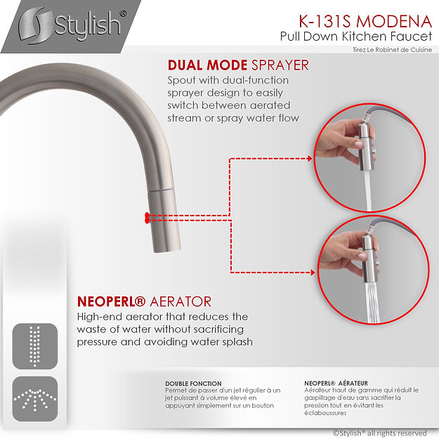 STYLISH K131S01S MODENA Kitchen Faucet & Soap Dispenser (2) STYLISH K131S01S MODENA Kitchen Faucet & Soap Dispenser - Image 3