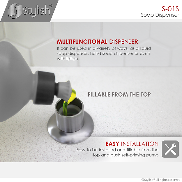 STYLISH K131S01S MODENA Kitchen Faucet & Soap Dispenser (2) STYLISH K131S01S MODENA Kitchen Faucet & Soap Dispenser - Image 8