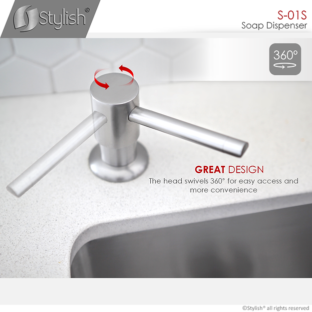 STYLISH K131S01S MODENA Kitchen Faucet & Soap Dispenser (5) STYLISH K131S01S MODENA Kitchen Faucet & Soap Dispenser - Image 11