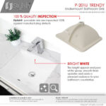 STYLISH P-201U TRENDY 18-inch Undermount Bathroom Sink