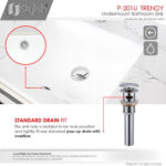 STYLISH P-201U TRENDY 18-inch Undermount Bathroom Sink