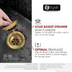 STYLISH ST-08 3.5-Inch Brushed Gold Strainer Kitchen Sink - Image 10