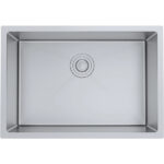Aquaflo KSE2618S Essence 26" Handcrafted Single Bowl BAr/ Kitchen Sink with Basket Strainer