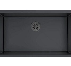 Aquaflo KSE3319 Essence 33" Handcrafted Single Bowl Kitchen Sink with Basket Strainer