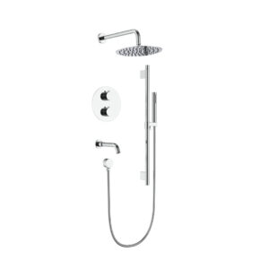 Aquaflo SKRTH30 Rund 3-Way Thermostatic Shower Set