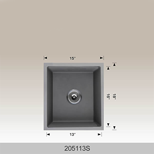 BOSCO 205113S Granite Series 15″ Kitchen Sink