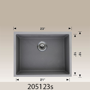BOSCO 205123S Granite Series 23″ Kitchen Sink