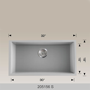 BOSCO 205156S Granite Series 32″ Kitchen Sink