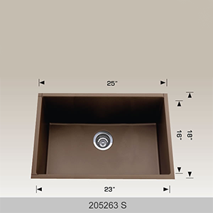 BOSCO 205263S Granite Series 25″ Kitchen Sink