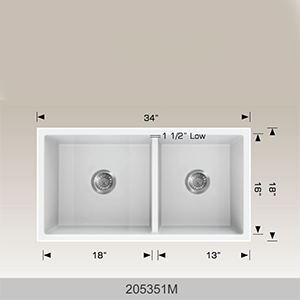 BOSCO 205351M Granite Series 34″ Kitchen Sink