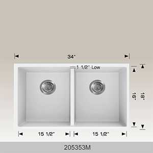 BOSCO 205353M Granite Series 34″ Kitchen Sink