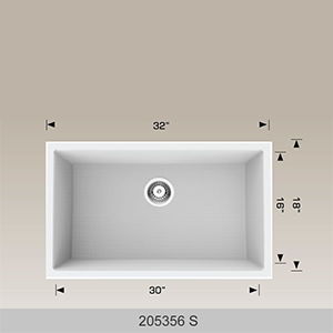 BOSCO 205356S Granite Series 32″ Kitchen Sink