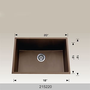 BOSCO 215220 Granite Series 20″ Kitchen Sink
