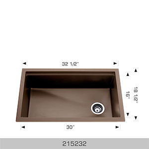 BOSCO 215232 Granite Series 32" Kitchen Sinks