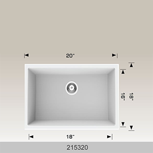 BOSCO 215320 Granite Series 20″ Kitchen Sink