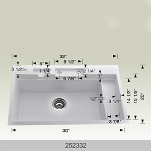 BOSCO 252332 Granite Series 32" Kitchen Sinks