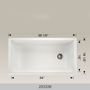 BOSCO 253336 Granite Series 36" Kitchen Sinks