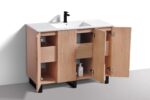 Kubebath FSKSW48S-OAKWOOD-BK Single Free Standing Vanity - Image 3