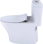 Toto MS646234CEMFG#01 – Aquia® IV One-Piece Toilet, 1.28 GPF & 0.8 GPF, Elongated Bowl – WASHLET+ Connection – Slim Seat - Image 4