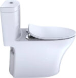 Toto MS646234CEMFG#01 – Aquia® IV One-Piece Toilet, 1.28 GPF & 0.8 GPF, Elongated Bowl – WASHLET+ Connection – Slim Seat - Image 5
