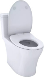 Toto MS646234CEMFG#01 – Aquia® IV One-Piece Toilet, 1.28 GPF & 0.8 GPF, Elongated Bowl – WASHLET+ Connection – Slim Seat - Image 7