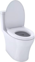 Toto MS646234CEMFGN#01 – Aquia® IV One-Piece Toilet - 1.28 & 0.9 GPF, Elongated Bowl - WASHLET+ Connection Slim Seat - Image 3