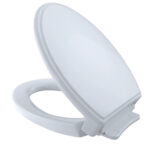 Toto SS154#01 – Traditional elongated soft close toilet seat with cover