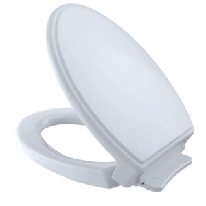 Toto SS154#01 – Traditional elongated soft close toilet seat with cover