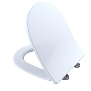 Toto SS247R#01 – Slim D-shape soft close toilet seat with cover