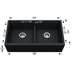 BOSCO 205036M Granite Series 36" Kitchen Sinks