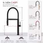 STYLISH K-140N CARPI Stainless Steel Matte Black - Image 2