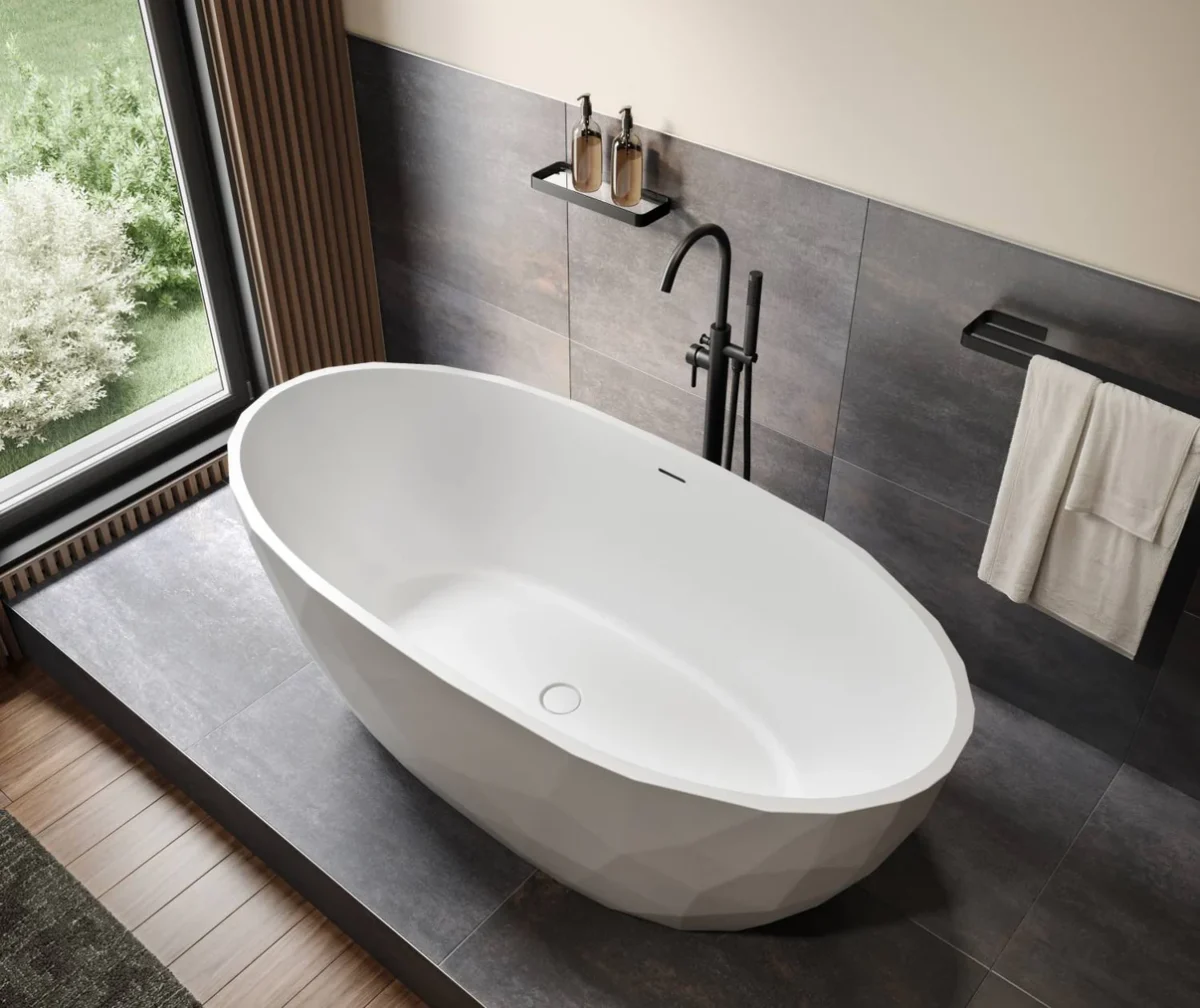 Maax Fura 6732 Acrylic Freestanding Tub Center Drain #107827 - Image 5