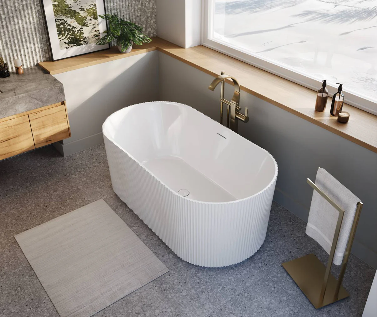 with★coco MAAX Tori 6732 Acrylic Freestanding Tub Center Drain 107830