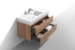 KUBEBATH BLISS 40″ Honey Oak WALL MOUNT MODERN BATHROOM VANITY BSL40-HO - Image 4