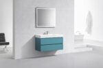 KUBEBATH BLISS 40″ Teal Green  WALL MOUNT MODERN BATHROOM VANITY BSL40-TG - Image 3