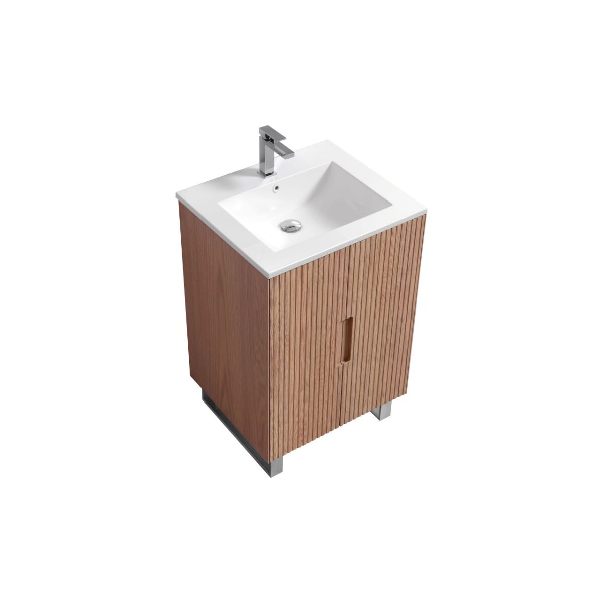 Kubebath FSKSW24-OAKWOOD-CH Free Standing Vanity - Image 1