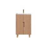 Kubebath FSKSW24-OAKWOOD-BG Free Standing Vanity - Image 2