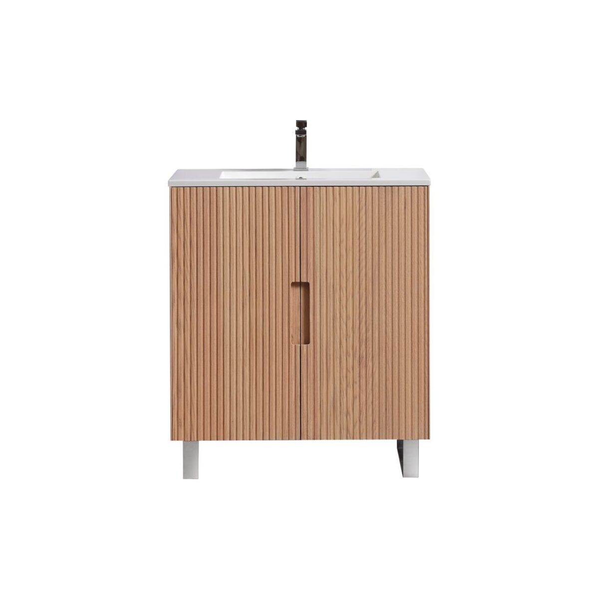 Kubebath FSKSW32-OAKWOOD-CH Free Standing Vanity - Image 2