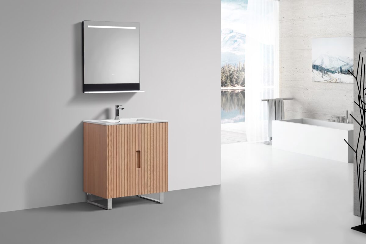 Kubebath FSKSW32-OAKWOOD-CH Free Standing Vanity - Image 3