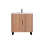 KubeBath Fiore FSKSW36-OAKWOOD-BK Free Standing Vanity - Image 9