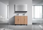 KubeBath FSKSW48D-OAKWOOD-BK Double Sink Vanity - Image 6