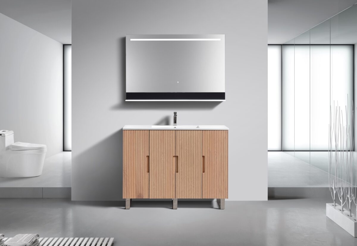 KubeBath FSKSW48S-OAKWOOD-CH Free Standing Vanity - Image 12