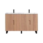 KubeBath FSKSW60D-OAKWOOD-BK Free Standing Vanity - Image 7